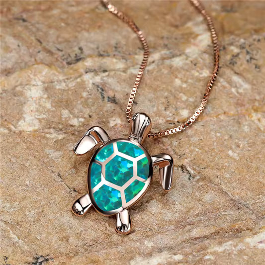 The Pacific Opal Turtle Pendant
